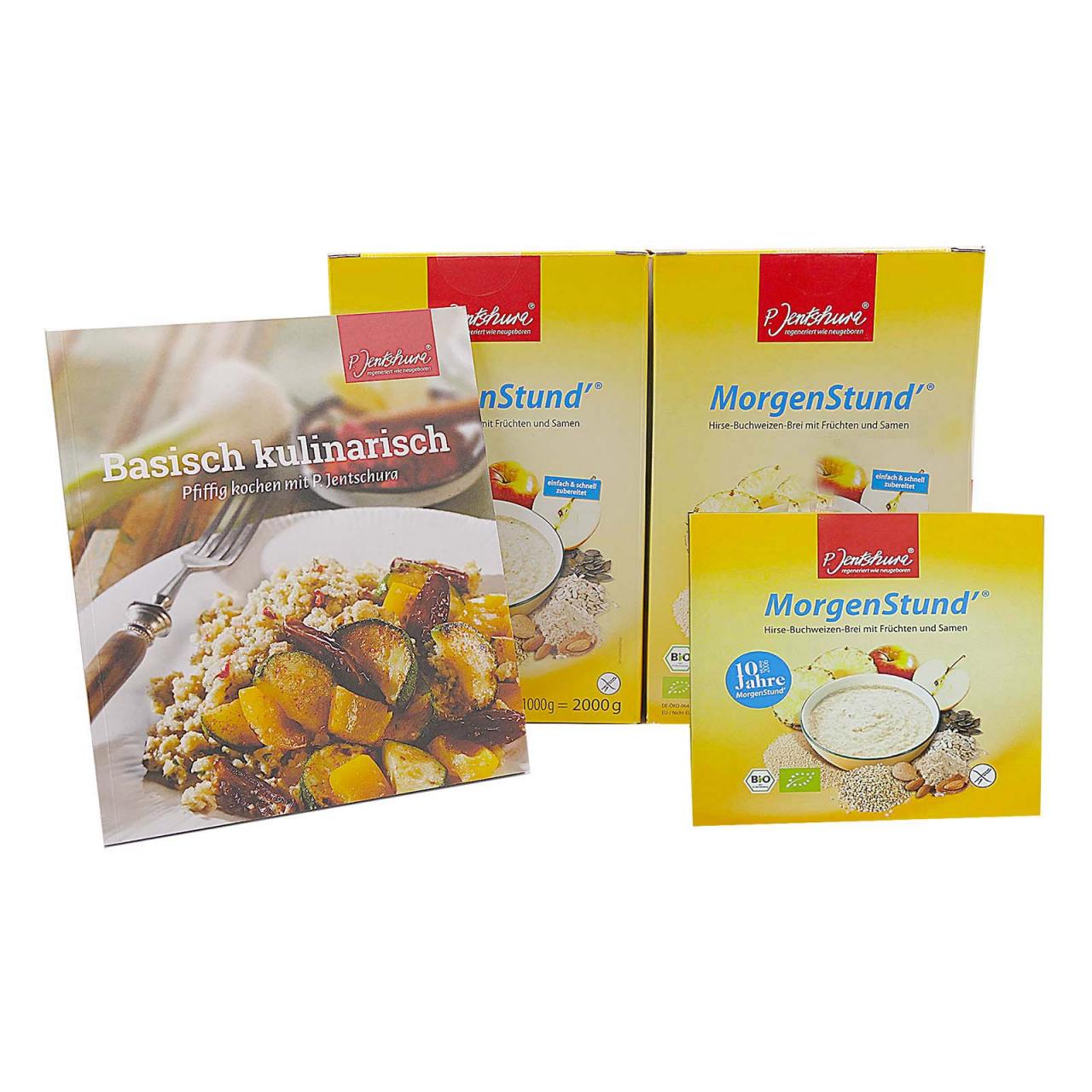 Jentschura- MorgenStund 2000g BundlePreis + GRATIS Zugaben Jentschura Morgenstund 2x2000g + Basisch Kulinarisch