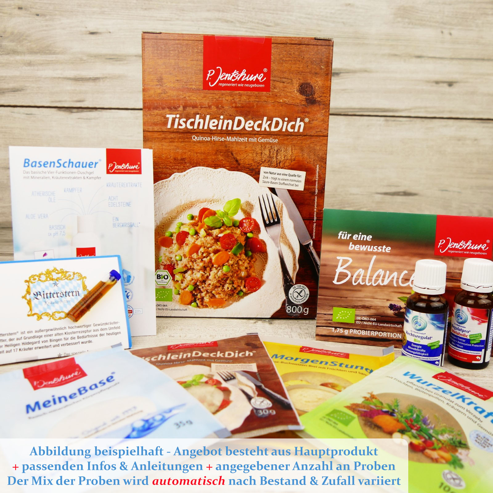 Jentschura TischleinDeckDich 800g + 2 GRATIS Zugaben + Rezepte
