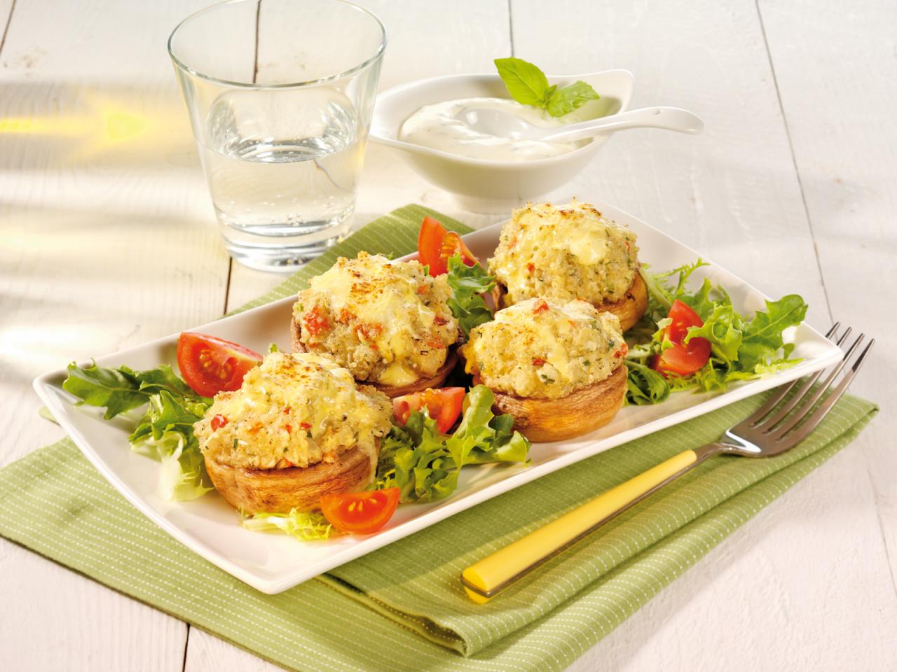 TischleinDeckDich - P. Jentschura Gefüllte Champignons - Rezept mit TischleinDeckDich